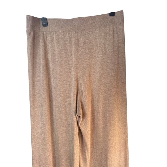 2/$30 ZARA Large Taupe Elastic Waist Wide Leg Silk Cotton Pants - Picture 11 of 14